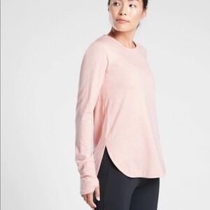 Athleta XS Uptempo Long Sleeve Top Pink 382880